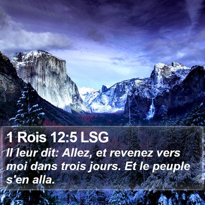 1 Rois 12:5 LSG Bible Verse Image