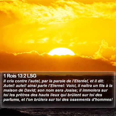 1 Rois 13:2 LSG Bible Verse Image