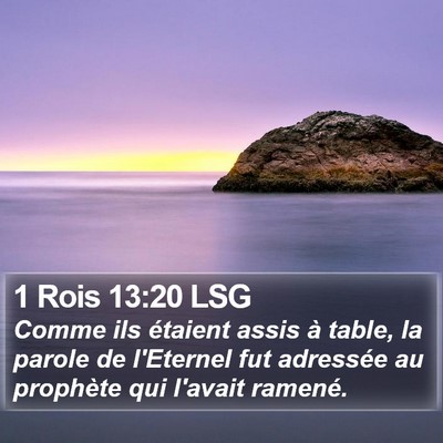 1 Rois 13:20 LSG Bible Verse Image