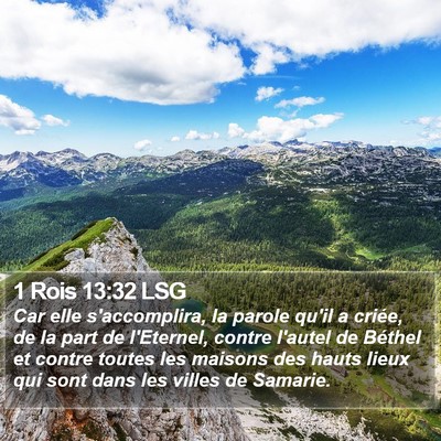 1 Rois 13:32 LSG Bible Verse Image