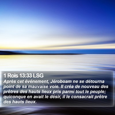 1 Rois 13:33 LSG Bible Verse Image