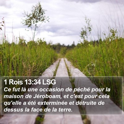 1 Rois 13:34 LSG Bible Verse Image