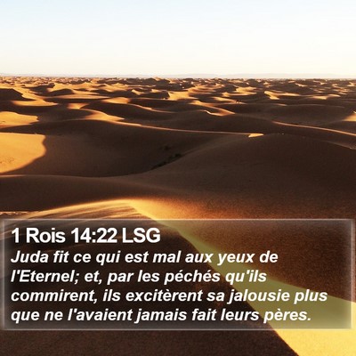 1 Rois 14:22 LSG Bible Verse Image