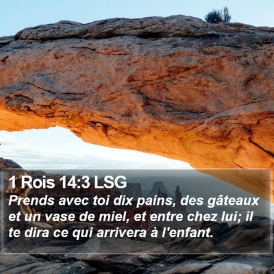 1 Rois 14:3 LSG Bible Verse Image