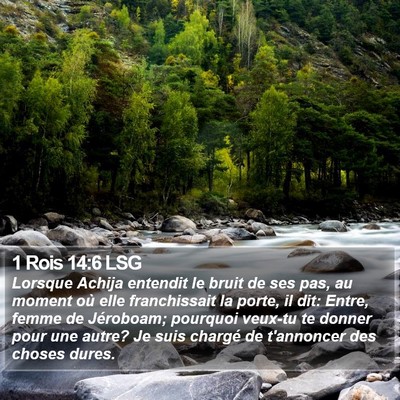 1 Rois 14:6 LSG Bible Verse Image