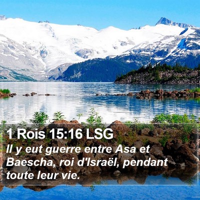 1 Rois 15:16 LSG Bible Verse Image