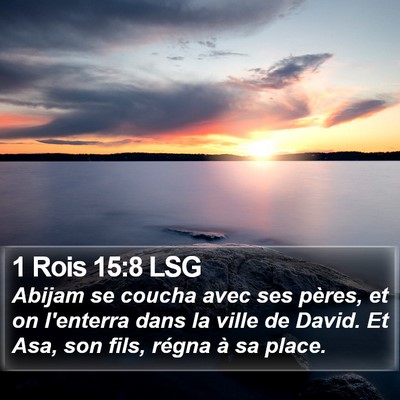 1 Rois 15:8 LSG Bible Verse Image