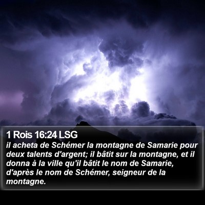 1 Rois 16:24 LSG Bible Verse Image