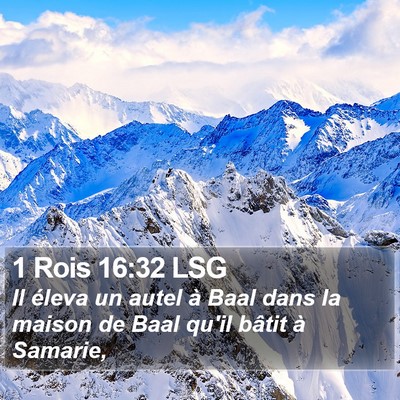 1 Rois 16:32 LSG Bible Verse Image