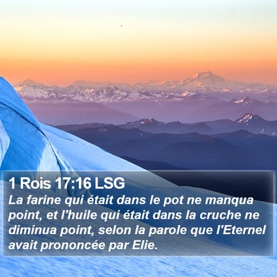1 Rois 17:16 LSG Bible Verse Image