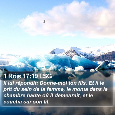 1 Rois 17:19 LSG Bible Verse Image