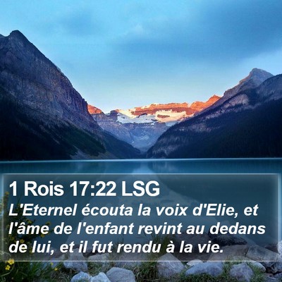 1 Rois 17:22 LSG Bible Verse Image