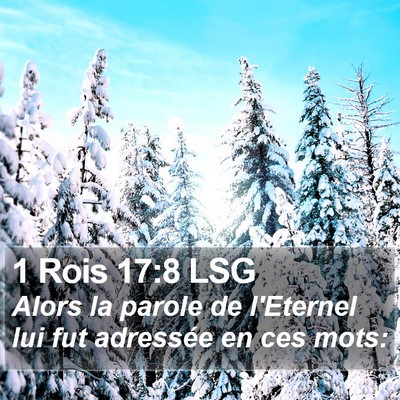1 Rois 17:8 LSG Bible Verse Image
