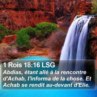 1 Rois 18:16 LSG Bible Verse Image