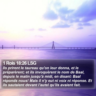 1 Rois 18:26 LSG Bible Verse Image