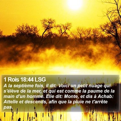 1 Rois 18:44 LSG Bible Verse Image