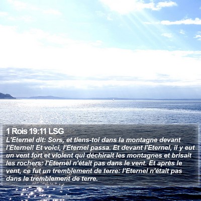 1 Rois 19:11 LSG Bible Verse Image