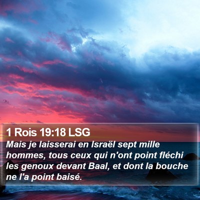 1 Rois 19:18 LSG Bible Verse Image