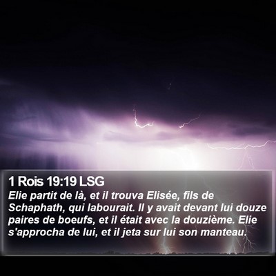 1 Rois 19:19 LSG Bible Verse Image