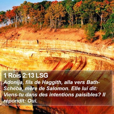 1 Rois 2:13 LSG Bible Verse Image