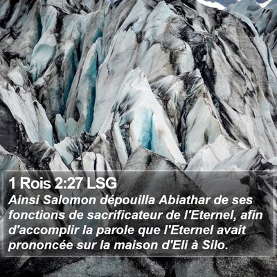 1 Rois 2:27 LSG Bible Verse Image