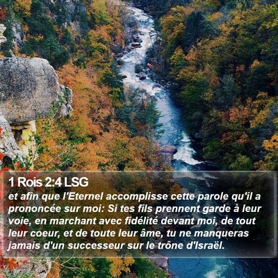 1 Rois 2:4 LSG Bible Verse Image