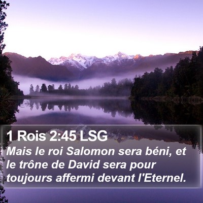 1 Rois 2:45 LSG Bible Verse Image