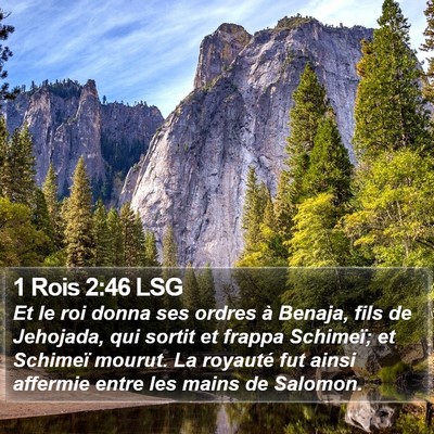 1 Rois 2:46 LSG Bible Verse Image