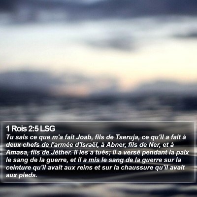 1 Rois 2:5 LSG Bible Verse Image