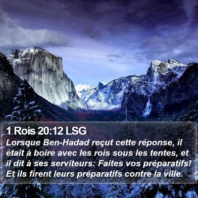 1 Rois 20:12 LSG Bible Verse Image