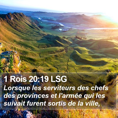 1 Rois 20:19 LSG Bible Verse Image
