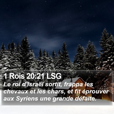 1 Rois 20:21 LSG Bible Verse Image