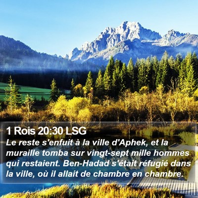 1 Rois 20:30 LSG Bible Verse Image