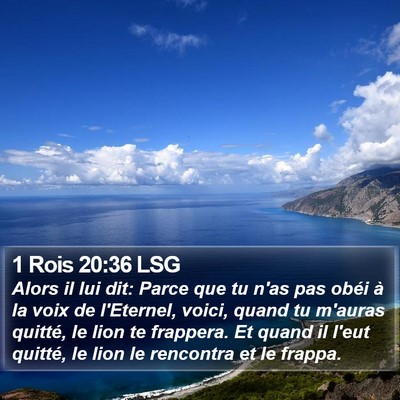 1 Rois 20:36 LSG Bible Verse Image