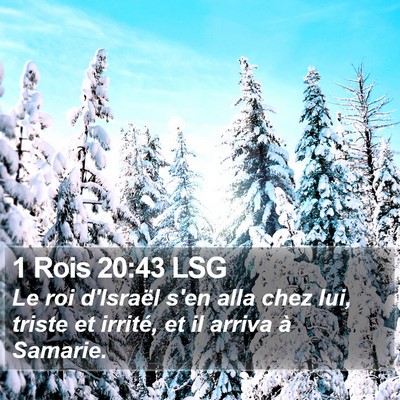 1 Rois 20:43 LSG Bible Verse Image