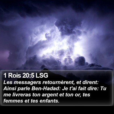 1 Rois 20:5 LSG Bible Verse Image
