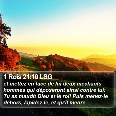 1 Rois 21:10 LSG Bible Verse Image