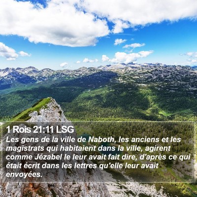 1 Rois 21:11 LSG Bible Verse Image
