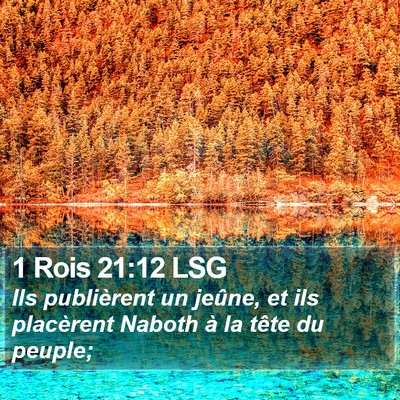 1 Rois 21:12 LSG Bible Verse Image