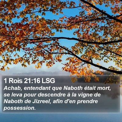 1 Rois 21:16 LSG Bible Verse Image
