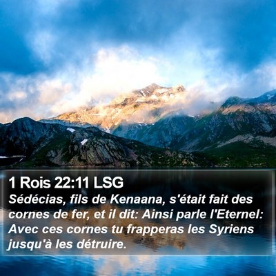1 Rois 22:11 LSG Bible Verse Image