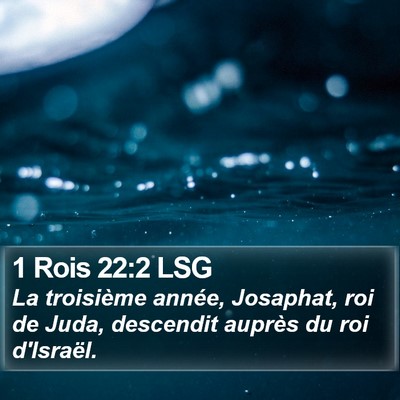 1 Rois 22:2 LSG Bible Verse Image