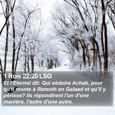 1 Rois 22:20 LSG Bible Verse Image