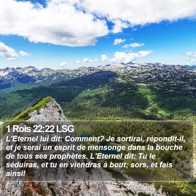 1 Rois 22:22 LSG Bible Verse Image