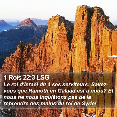 1 Rois 22:3 LSG Bible Verse Image