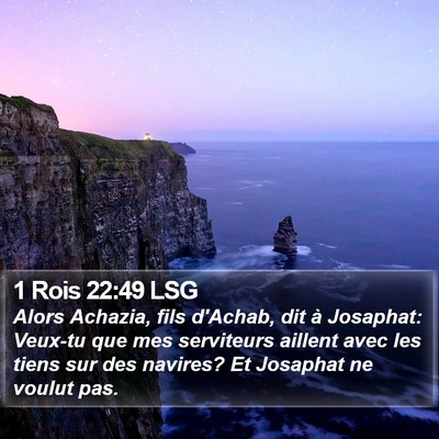 1 Rois 22:49 LSG Bible Verse Image