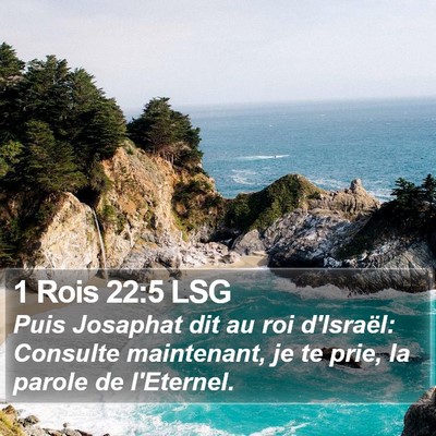 1 Rois 22:5 LSG Bible Verse Image