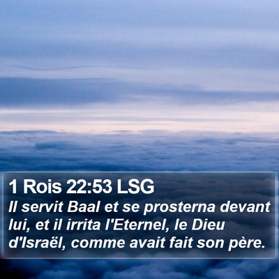 1 Rois 22:53 LSG Bible Verse Image