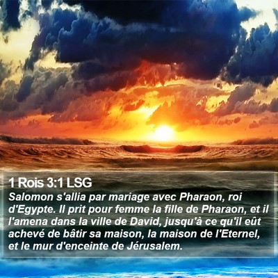 1 Rois 3:1 LSG Bible Verse Image