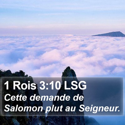1 Rois 3:10 LSG Bible Verse Image